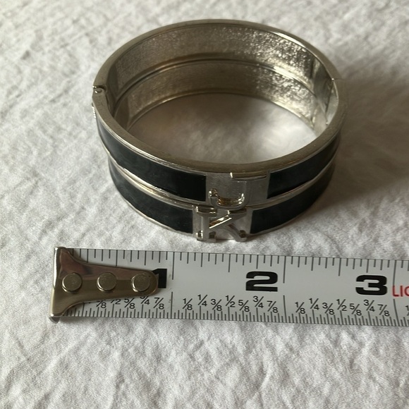 Black & Silver tone stretch bracelets- “J” & “K” initials- set of 2 - Picture 15 of 16